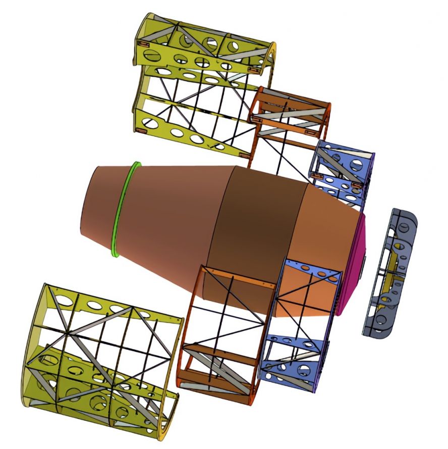 封頭胎膜、前錐胎膜、中節胎膜、后錐胎膜